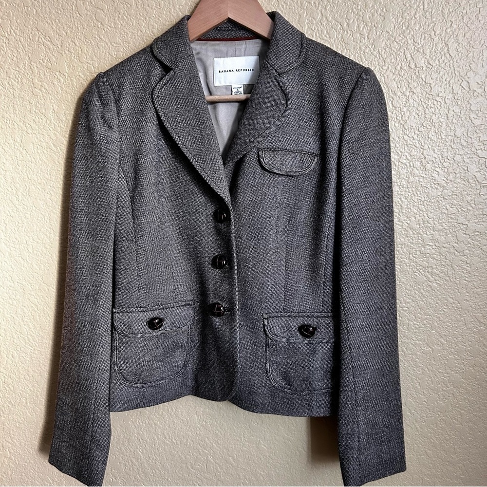 Banana Republic Wool Blend Lined Blazer